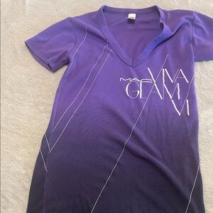 MAC Cosmetics Purple Gradient Viva Glam V-Neck Tee